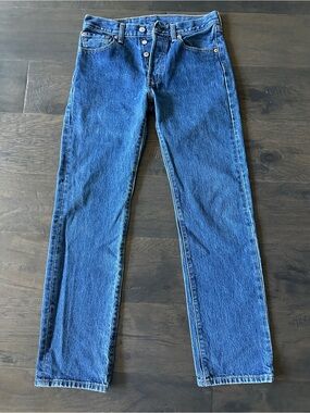 Men’s Levi’s 501 Straight-Leg Blue Jeans 28x30